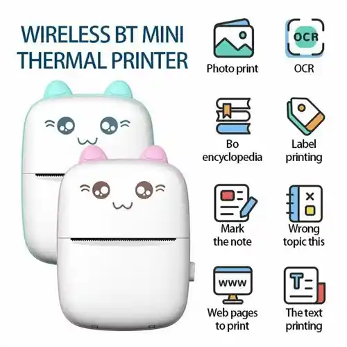 how to connect portable mini printer